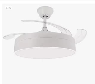 Ventilador techo con luz led, silencioso reversible, mando a distancia por 64,38€ (cuenta nueva 52,38€)