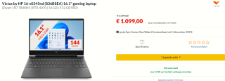 Victus by HP 16-s0345nd (836B8EA) 16.1" gaming laptop voor €1.099 bij Alternate