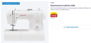 Singer Tradition 2282 Naaimachine Met 32 Programma's voor €139 bij de lidl