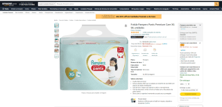 Fralda Pampers Pants com 96 unidades - R$ 121,41