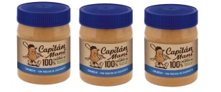 3 Botes de Capitán Maní: Crema de cacahuete sin azúcar añadido, con certificado Kosher y Vegana - 100% crujiente - 340 gramos por 7.2€