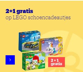 2+1 gratis op LEGO schoencadeautjes bij Bol.com