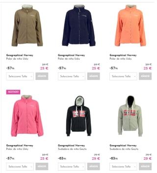Recopilación productos marca Geographical Norway con descuentos de hasta -60%