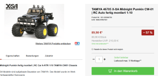 1/12 RC X-SA Midnight Pumkin voor €89,98 bij Haertle