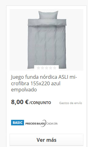 juego de fundas nórdicas 155x220 desde tan sólo 5€