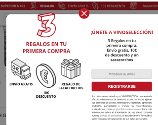 Regalo de sacacorchos, envíos gratis y 10€ de regalo en tu primera compra