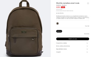 Mochila con cremallera smart mode por 9.99€
