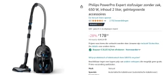 Philips PowerPro Expert series Stofzuiger zonder zak voor €152,16 bij Amazon