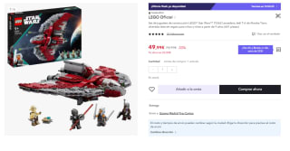 Lego Lanzadera Jedi T-6 de Ahsoka Tano de 601 Piezas por 34.99€