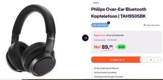 Philips Over-Ear Bluetooth koptelefoon voor €89,95 bij Ibood