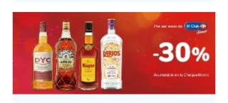 -30% de Acumulación Club en estos alcoholes desde Carrefour.