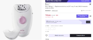 Depiladora Eléctrica Mujer con cable con un accesorio Braun Silk-épil 1 por 9.94€