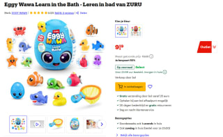 Eggy Wawa Learn in the Bath - Leren in bad van ZURU voor €9,19 bij Bol.