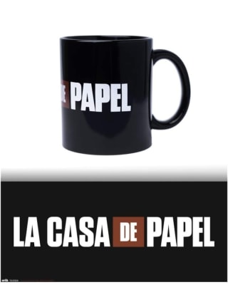 Taza de desayuno de cerámica La casa de Papel por 4,10€.