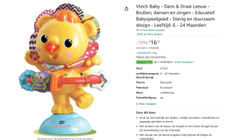 VTech Baby Draai & Dans Leeuw - Educatief Babyspeelgoed voor €16,15 bij Amazon