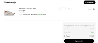 20% korting op hardloopschoenen bij Runningdirect