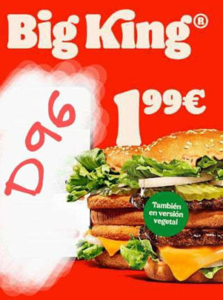 BIG KING a solo 1,99€ en Burgerking