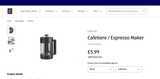 Cafetiere / Espresso Maker (Moka Pot) - £5.99