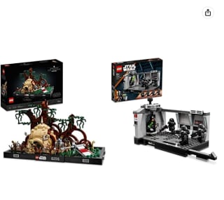 LEGO Star Wars Diorama: Entrenamiento Jedi en Dagobah con Yoda y Luke Skywalker+ Star Wars Ataque de los Soldados Oscuros, The Mandalorian con Mini Figura de Luke Skywalker por 87.98€