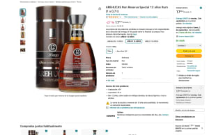 Ron Reserva Special 12 años AREHUCAS a tan solo 17,95€