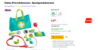 Fisher-Price Dokterskoffer Medical kit toy playset voor €13,99 bij Bol