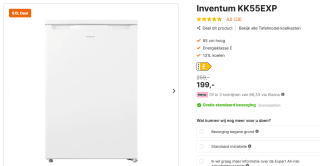 Inventum KK55EXP Koelkast 131 liter voor €199 bij Expert