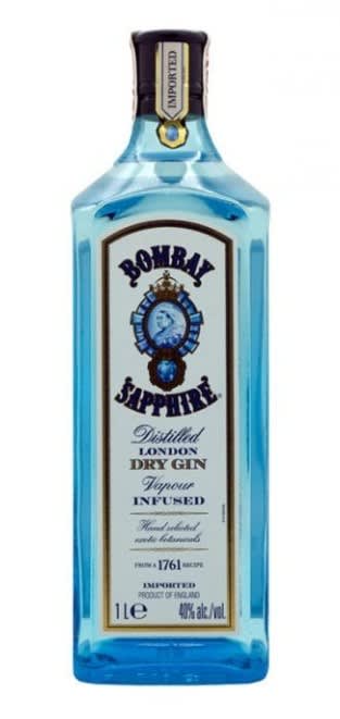 Bombay Sapphire Premium London Dry Gin 1L por 10,42€.