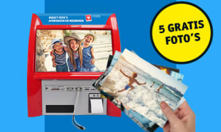 5 gratis foto's in de Fotokiosk bij Kruidvat