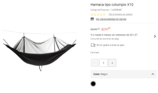 Hamaca Columpio X10 por $280 | Descuento Liverpool