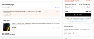 Xiaomi POCO X6 Pro 5G 8GB/256GB por 188,76€