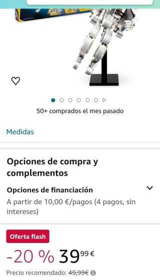 LEGO Creator 3 en 1 Astronauta Espacial por 39,90€.