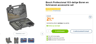 Bosch Professional 103-delige Boren en Schroeven accessoire-set voor €21,99 bij de Gamma
