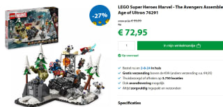 LEGO The Avengers Assemble: Age of Ultron - LEGO Super Heroes Marvel voor €72,95
