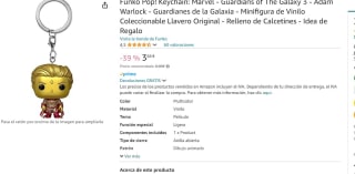 Funko Pop Keychain: Marvel - Guardians of The Galaxy 3 - Adam Warlock por 3,60€