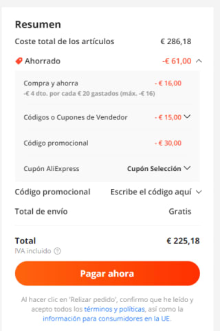 Patinete eléctrico iScooter i9 350W 30 km/h por 225,10€