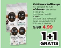 Diverse producten met 1+1 gratis bij de Plus