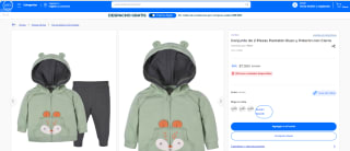 Conjunto Gerber de pantalón y polerón para recien nacido por $7.990