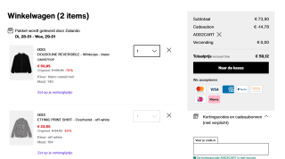 20% extra korting op geselecteerde sale items tot 70% korting bij Zalando(