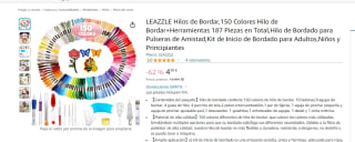 Kit de bordado + hilos de Bordar, 150 Colores por 4.99€