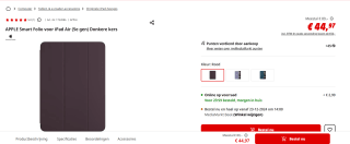 Apple Smart Folio voor iPad Air (5e generatie) - Donkere kers voor €44,97 bij de Medamarkt