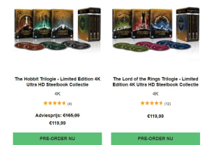 Lord of the Rings of The Hobbit 4k Steelbook Collection voor €119,99 bij Zavvi