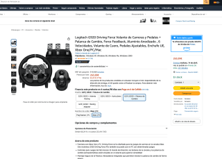 Logitech G G920 Driving Force Racing Wheel + Gearbox por solo 269,95€