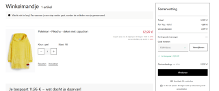 Pokémon - Pikachu - deken met capuchon voor €11,04 dmv code bij C&A