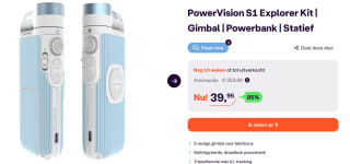 PowerVision S1 Explorer kit - Powerbank & Gimbal voor €39,95 bij Ibood