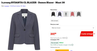 B.Young Bydanta CL Dames Blazer voor €20,99 bij Bol