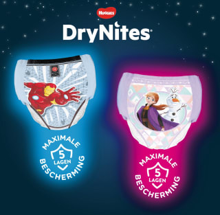 DryNites luierbroekjes - jongens - 4 tot 7 jaar (17 - 30 kg) - 64 stuks voor €10,65 bij Amazon
