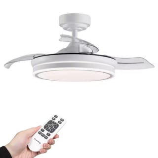 Ventilador de techo con luz LED 36W Blanco 3 Temperaturas de Luz con Mando a Distancia por 35,61€