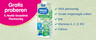 Nestlé Baby plantaardige groeimelk 100% terugbetaald door cashback via Hashting