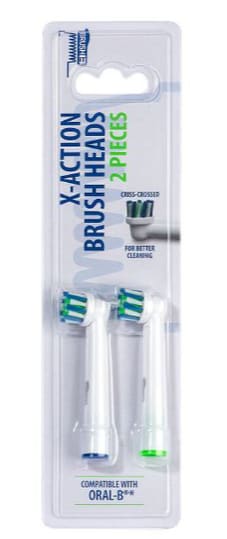 x-action brush-it opzetborstels (past op oral-b) voor €0,99 bij Plein