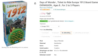 Asmodee Ticket to Ride - Europa 1912 Bordspel voor €14,99 bij Amazon